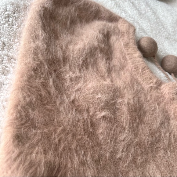 Vintage Y2K Hatterdashers Balaclava Hooded Beige Hat w/ pom-pom drawstring New - Picture 5 of 9